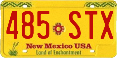 NM license plate 485STX