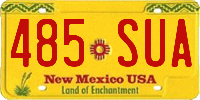 NM license plate 485SUA
