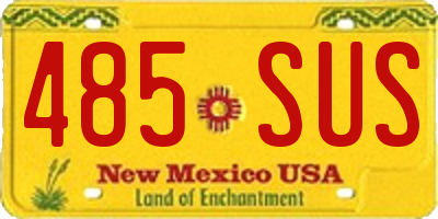 NM license plate 485SUS