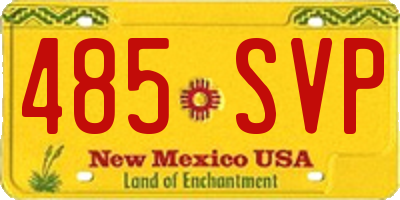 NM license plate 485SVP
