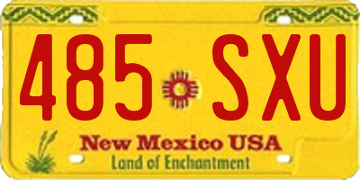 NM license plate 485SXU