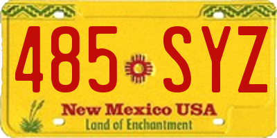 NM license plate 485SYZ