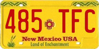 NM license plate 485TFC