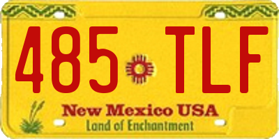NM license plate 485TLF