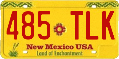 NM license plate 485TLK
