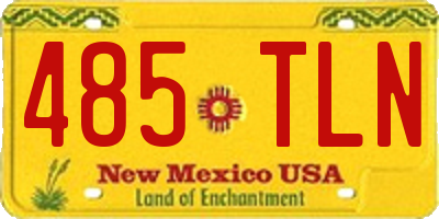 NM license plate 485TLN