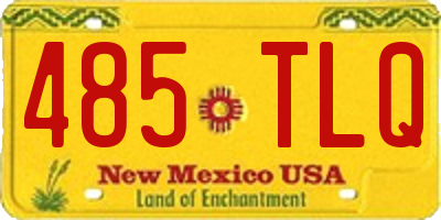NM license plate 485TLQ