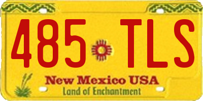 NM license plate 485TLS