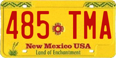 NM license plate 485TMA