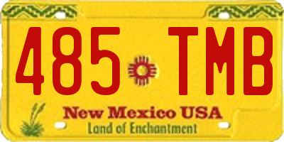 NM license plate 485TMB