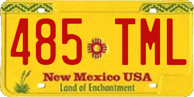 NM license plate 485TML