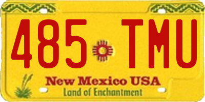 NM license plate 485TMU