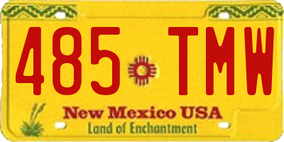 NM license plate 485TMW