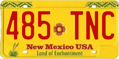NM license plate 485TNC