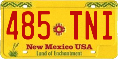 NM license plate 485TNI