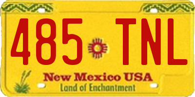 NM license plate 485TNL