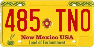 NM license plate 485TNO