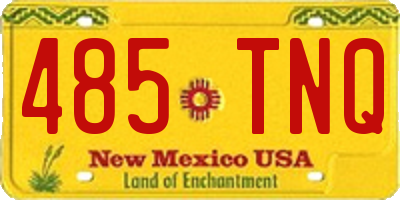 NM license plate 485TNQ
