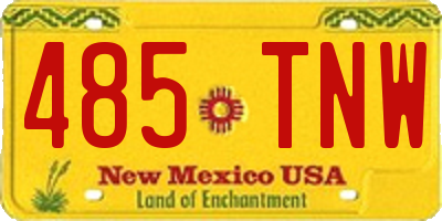 NM license plate 485TNW