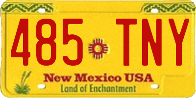 NM license plate 485TNY