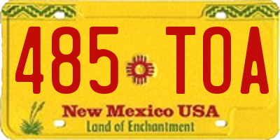 NM license plate 485TOA