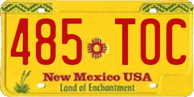NM license plate 485TOC