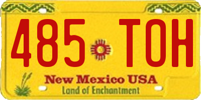 NM license plate 485TOH