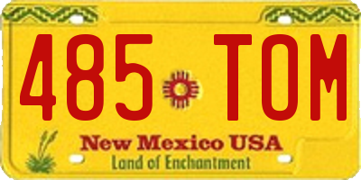 NM license plate 485TOM