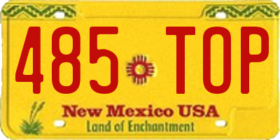 NM license plate 485TOP