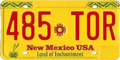 NM license plate 485TOR