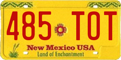 NM license plate 485TOT