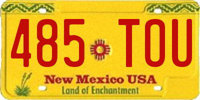 NM license plate 485TOU