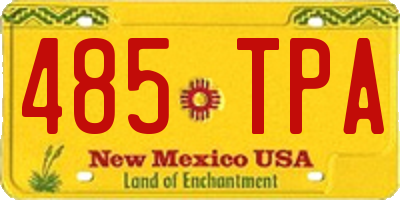 NM license plate 485TPA