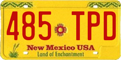 NM license plate 485TPD
