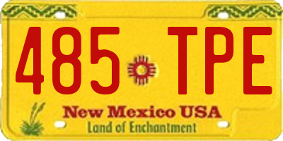 NM license plate 485TPE