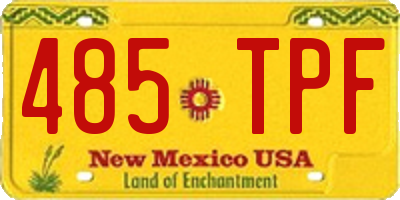 NM license plate 485TPF