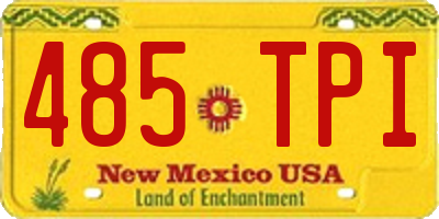 NM license plate 485TPI