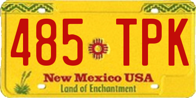NM license plate 485TPK