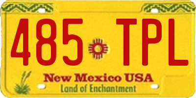 NM license plate 485TPL