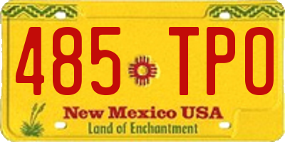 NM license plate 485TPO