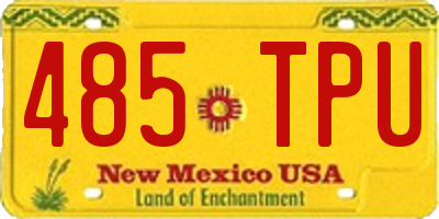 NM license plate 485TPU