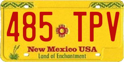 NM license plate 485TPV
