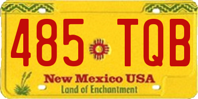 NM license plate 485TQB