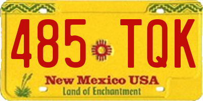 NM license plate 485TQK