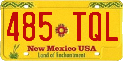 NM license plate 485TQL