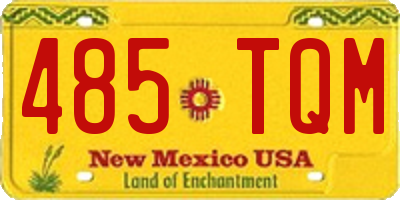 NM license plate 485TQM