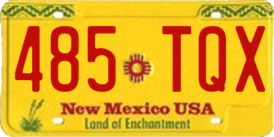 NM license plate 485TQX