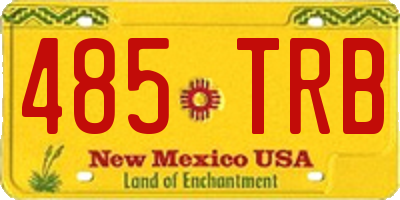 NM license plate 485TRB