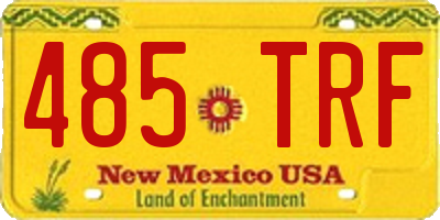 NM license plate 485TRF