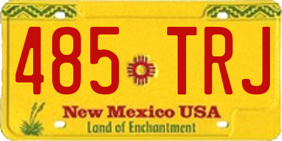 NM license plate 485TRJ